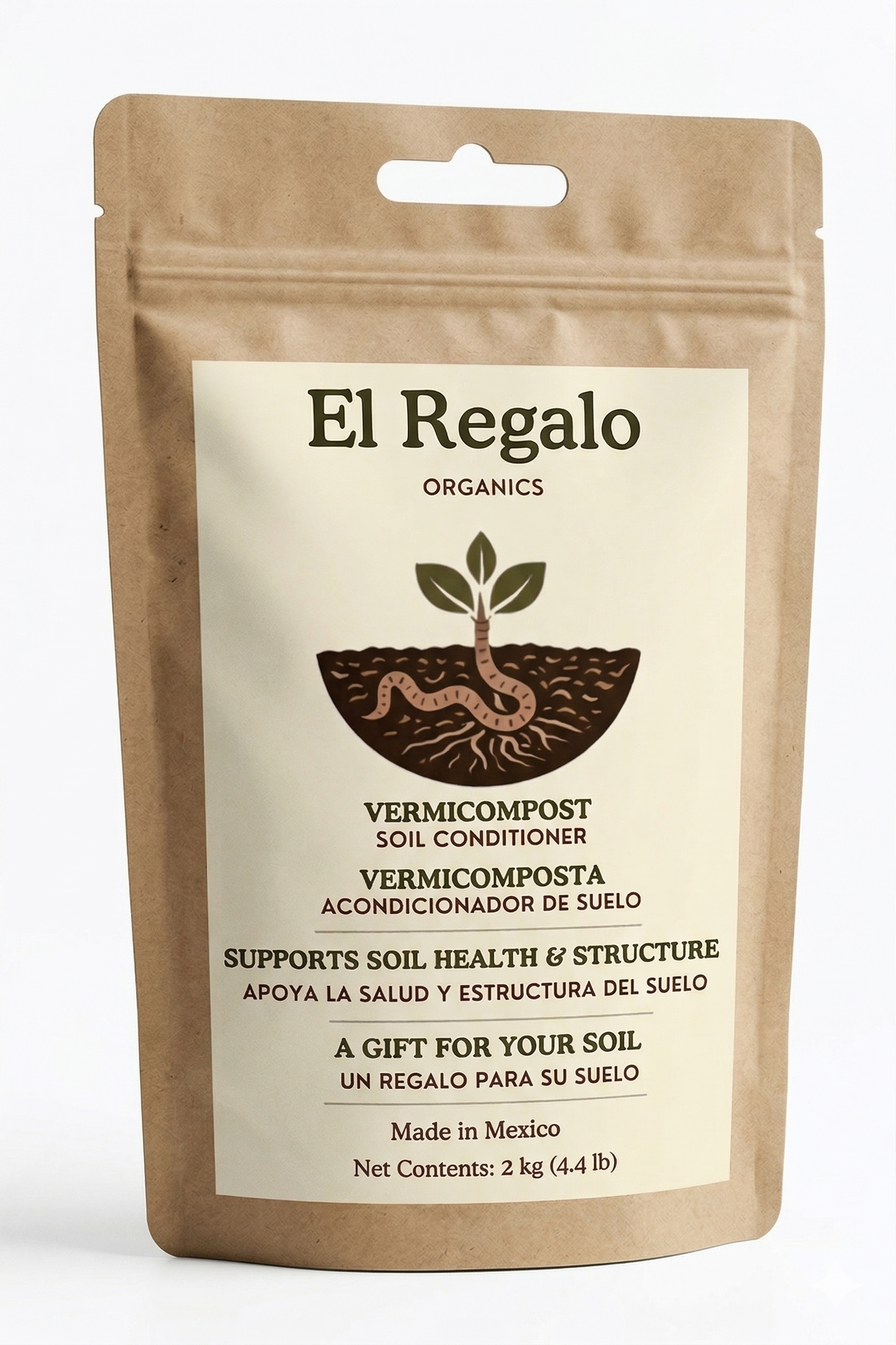 El Regalo Organics 2 kg vermicompost bag.